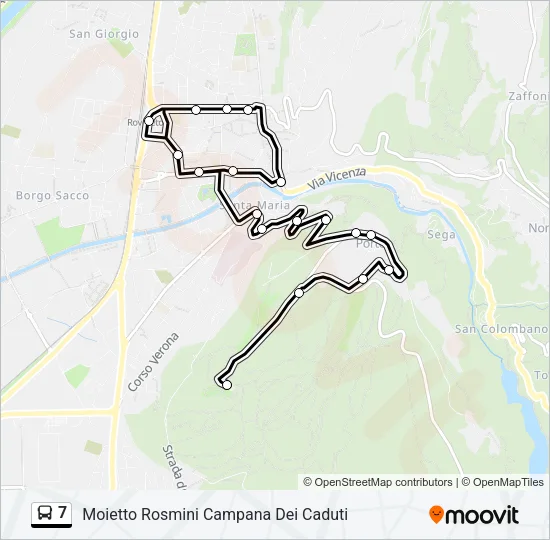 7 Bus Line Map