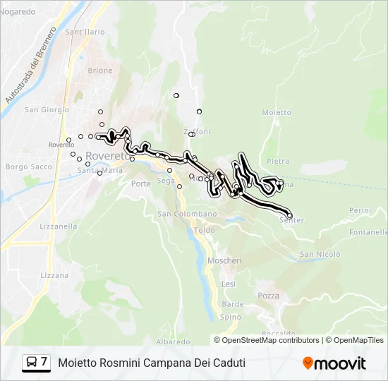 7 Bus Line Map