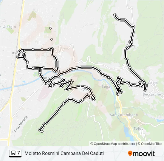 7 Bus Line Map