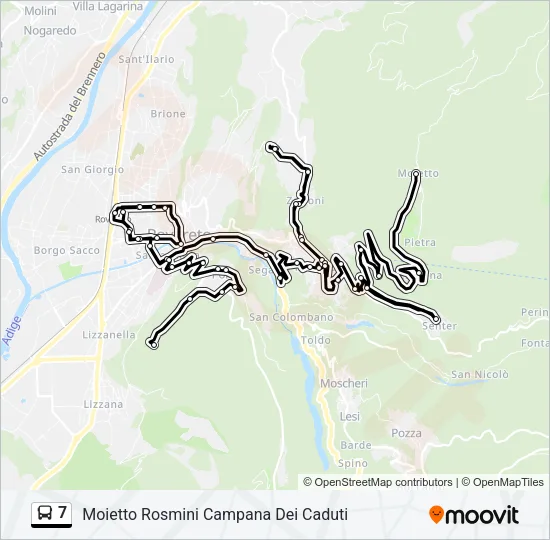 7 Bus Line Map