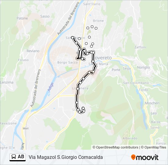 AB bus Line Map