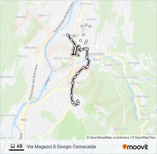 AB Bus Line Map