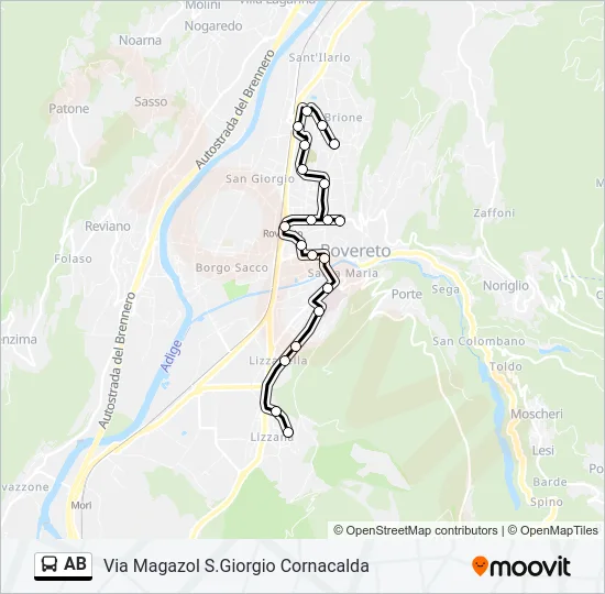 AB Bus Line Map