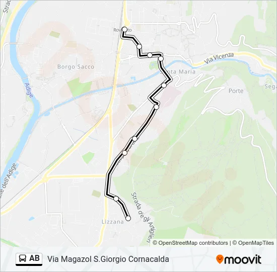AB Bus Line Map