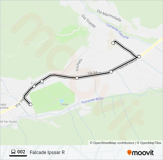 002 Bus Line Map