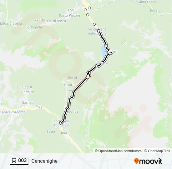 003 Bus Line Map