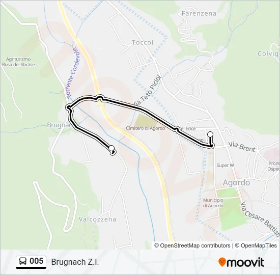 005 Bus Line Map