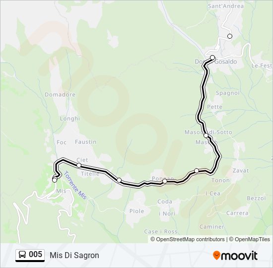 005 bus Line Map