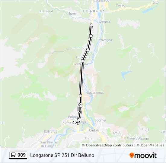 009 bus Line Map