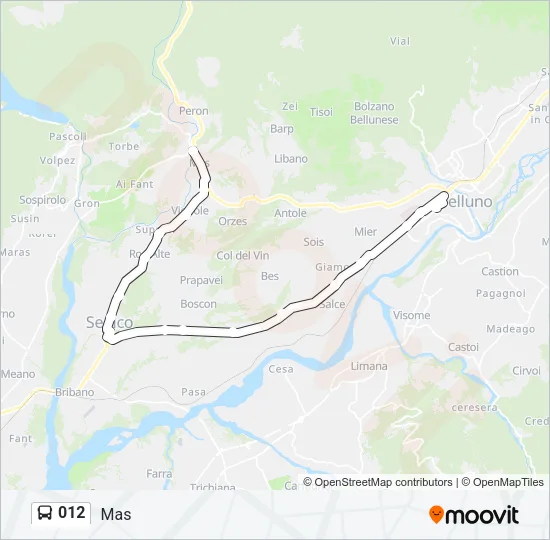 012 Bus Line Map