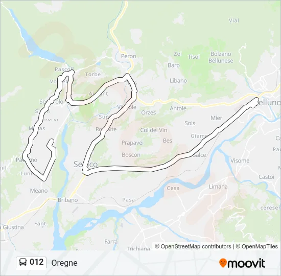 012 Bus Line Map