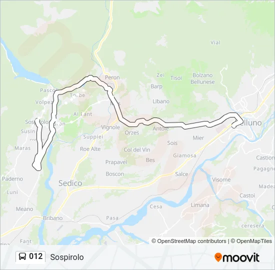 012 Bus Line Map
