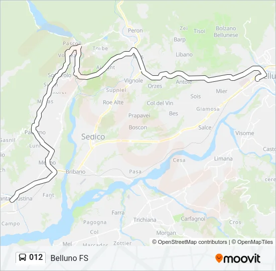 012 Bus Line Map