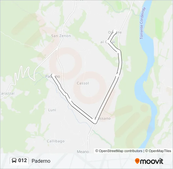 012 Bus Line Map