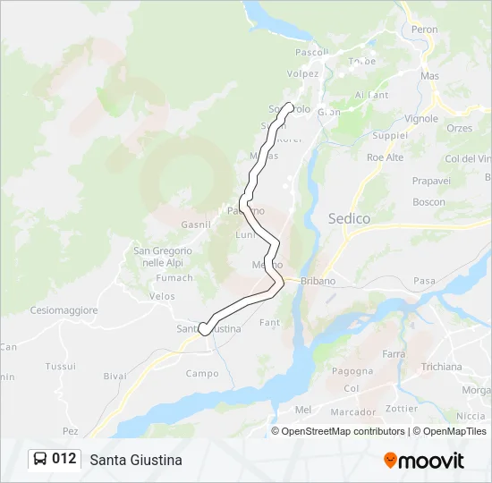 012 Bus Line Map