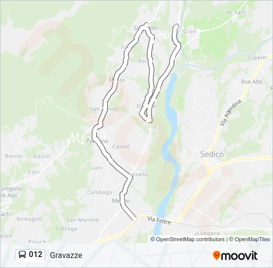 012 Bus Line Map