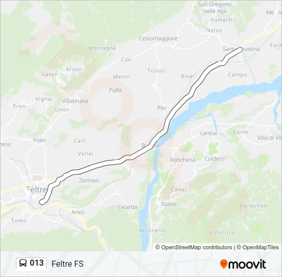 013 Bus Line Map