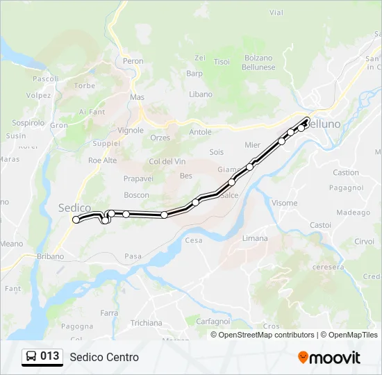 013 Bus Line Map