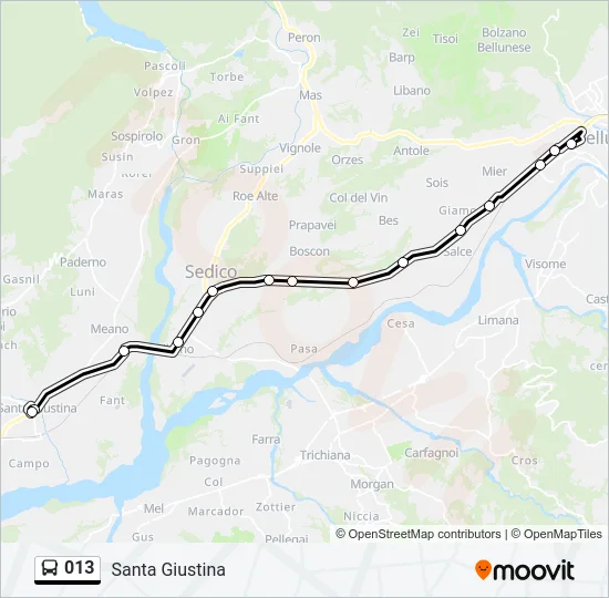 013 Bus Line Map