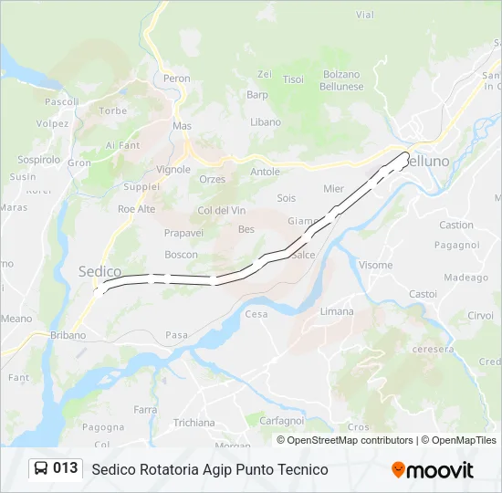 013 Bus Line Map