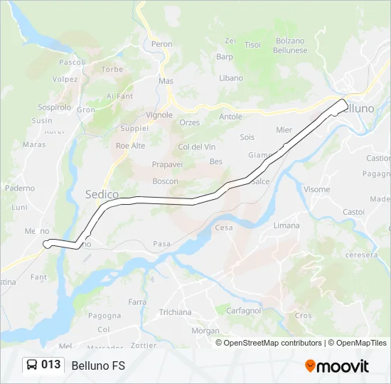 013 Bus Line Map