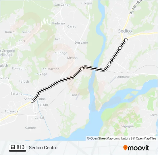 013 Bus Line Map
