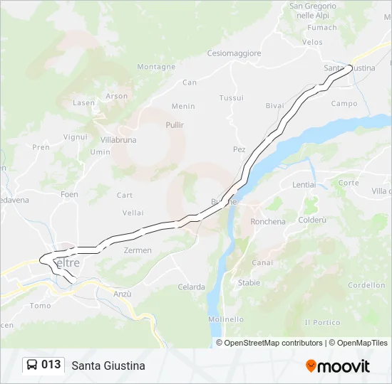 013 Bus Line Map