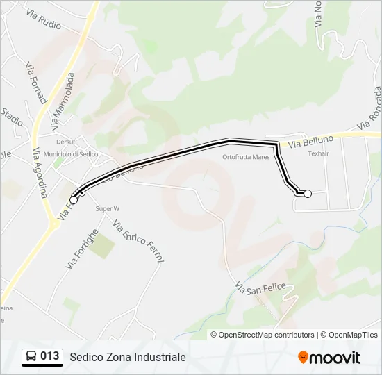013 Bus Line Map