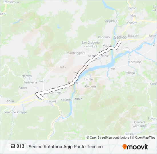 013 Bus Line Map