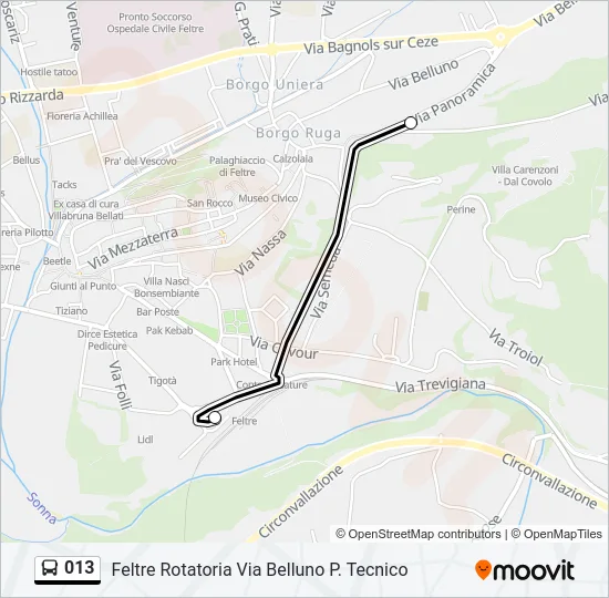 013 Bus Line Map