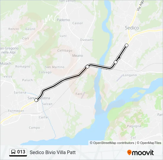013 Bus Line Map