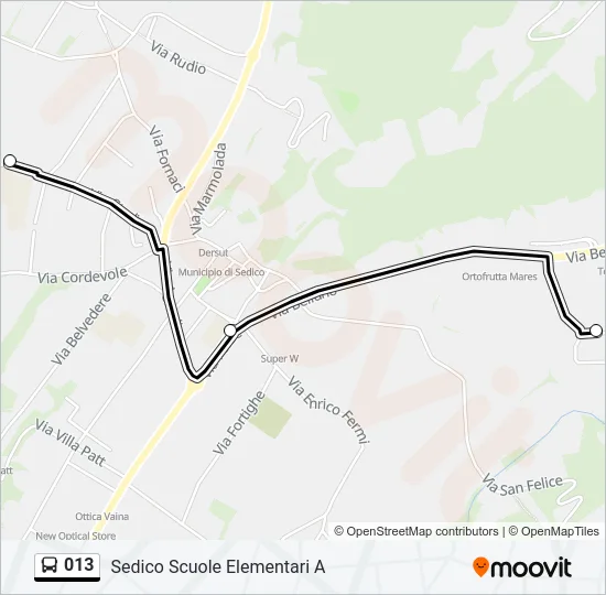 013 Bus Line Map