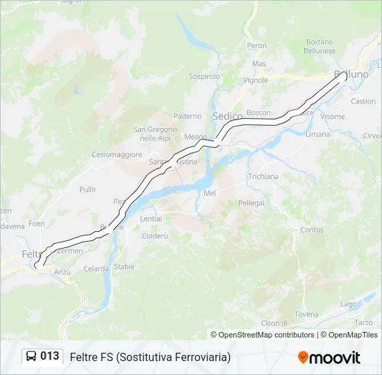 013 Bus Line Map