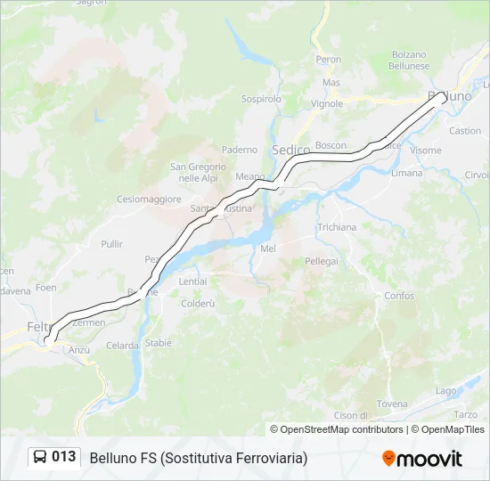 013 Bus Line Map