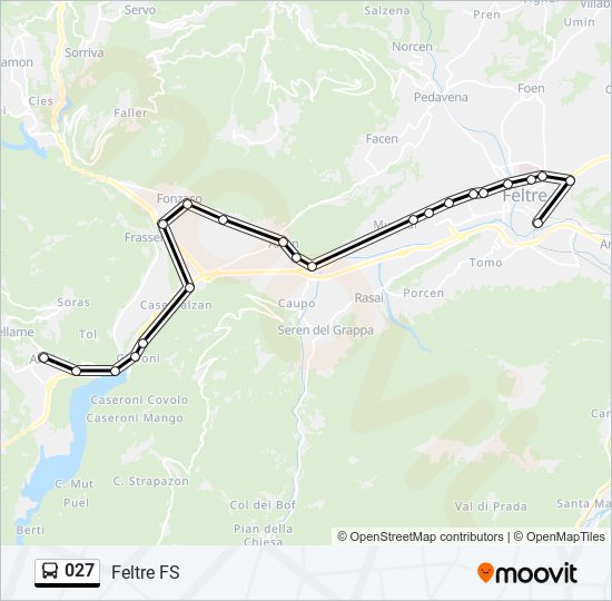 027 bus Line Map