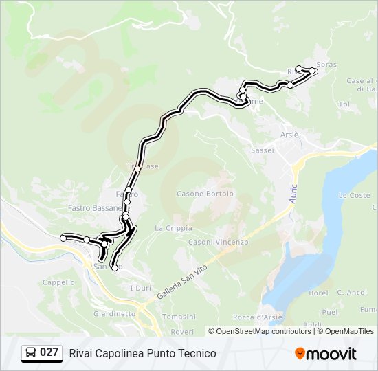 027 bus Line Map