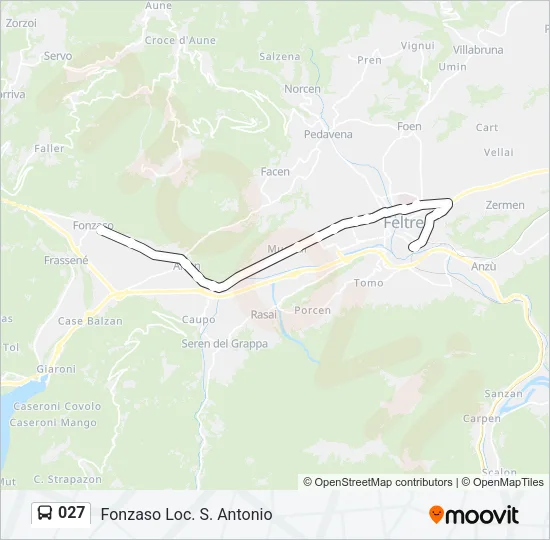 027 Bus Line Map