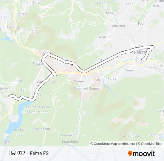 027 Bus Line Map