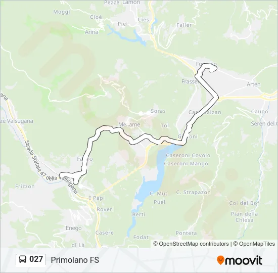 027 Bus Line Map