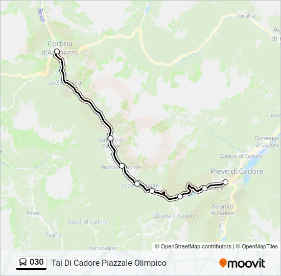 030 Bus Line Map