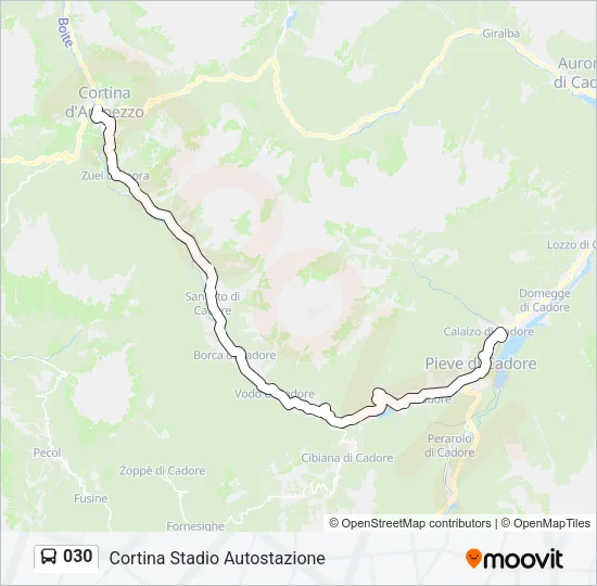 030 Bus Line Map