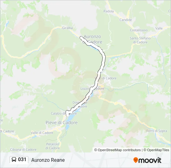 031 Bus Line Map