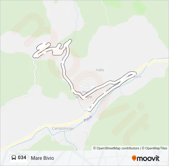 034 Bus Line Map