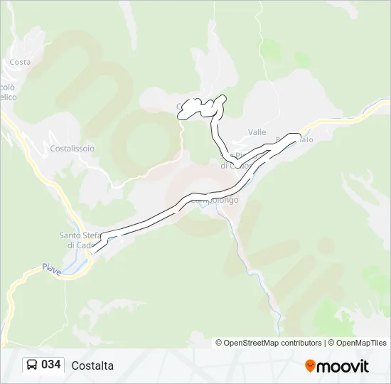 034 Bus Line Map