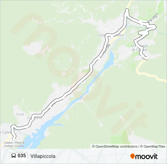 035 Bus Line Map