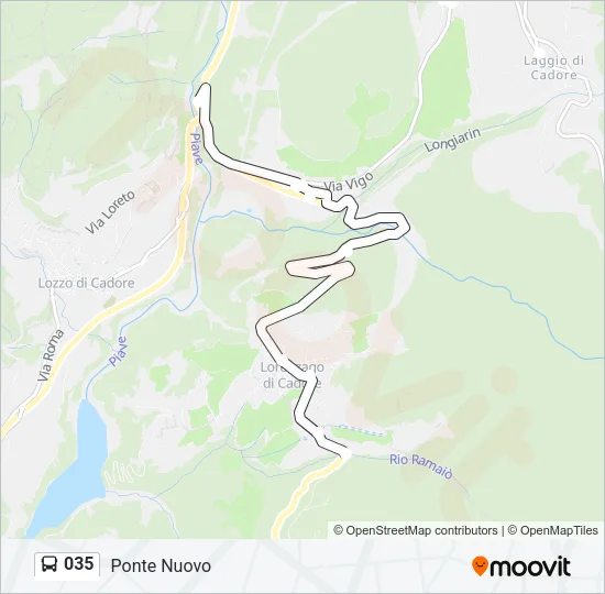 035 Bus Line Map