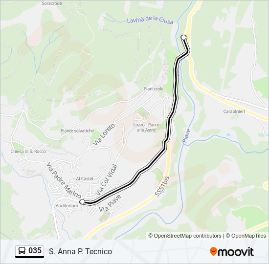 035 bus Line Map