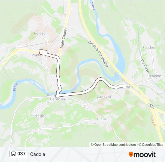 037 Bus Line Map