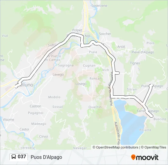 037 Bus Line Map