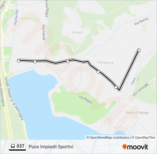 037 Bus Line Map